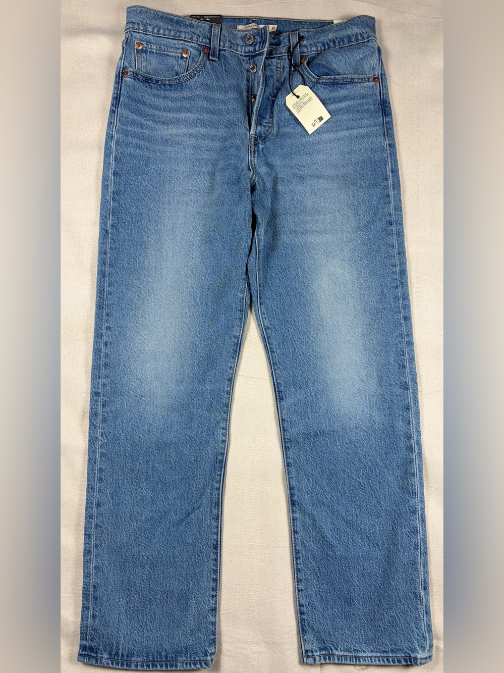 Levi’s Wedgie Straight Jeans Womens 30x28 NWT High Rise Light Wash 349640178